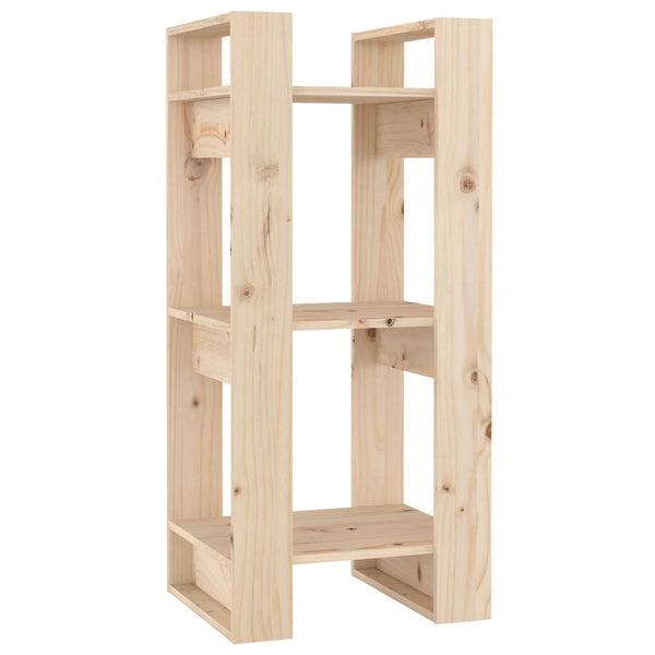Book Cabinet/Room Divider 41X35x91 Cm Solid Wood Pine Bookshelves