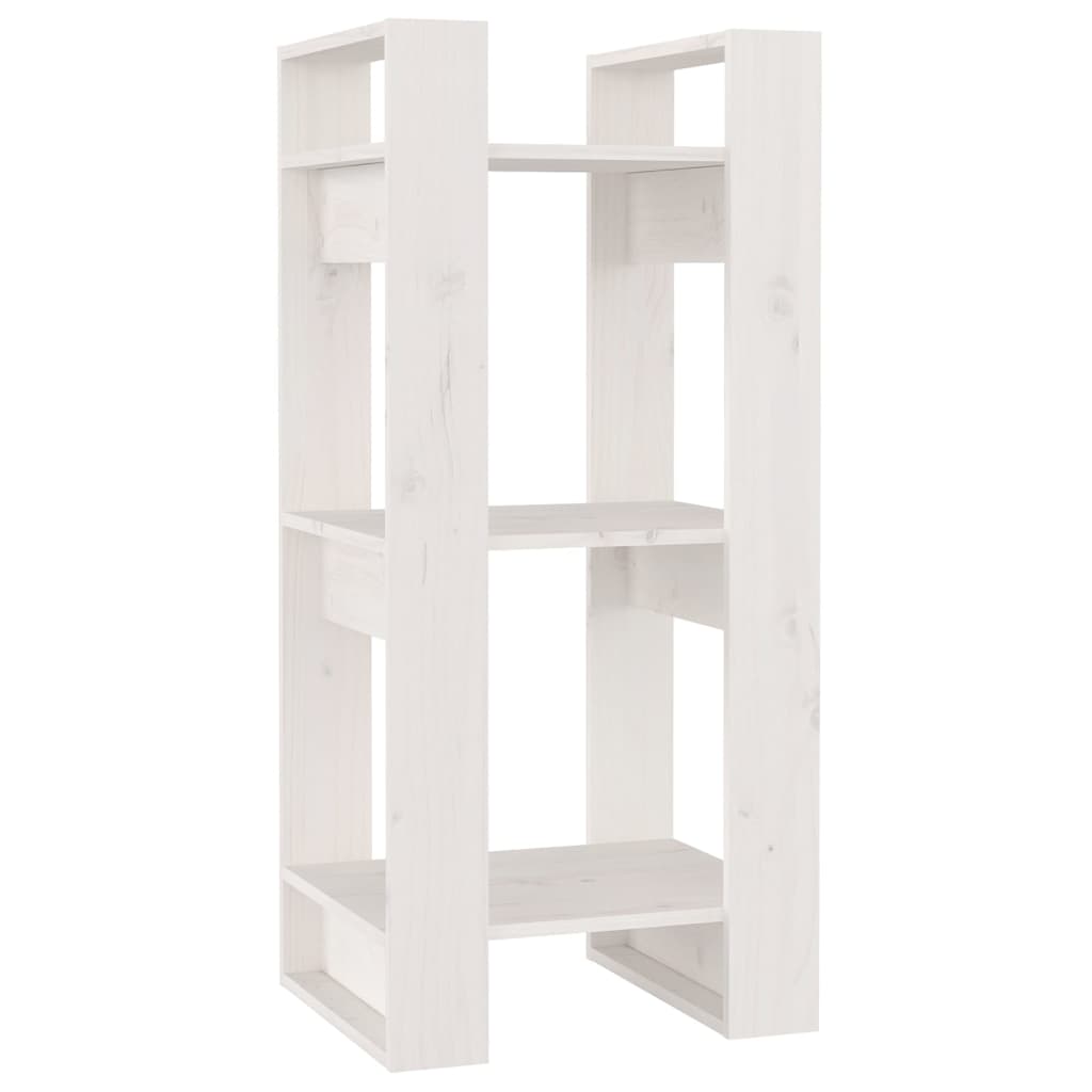 Book Cabinet/Room Divider White 41X35x91 Cm Solid Wood Pine Bookshelves