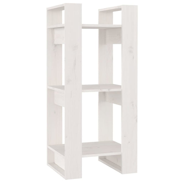 Book Cabinet/Room Divider White 41X35x91 Cm Solid Wood Pine Bookshelves