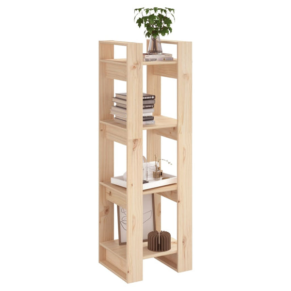 Book Cabinet/Room Divider 41X35x125 Cm Solid Wood Pine Bookshelves