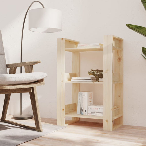 Book Cabinet/Room Divider 60X35x91 Cm Solid Wood Pine Bookshelves