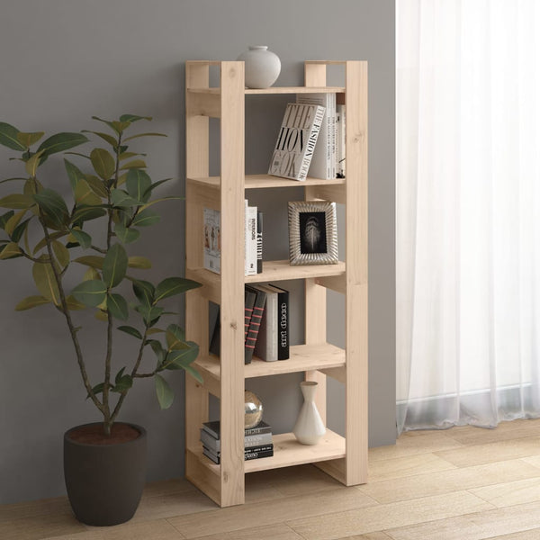 Vidaxl Book Cabinet/Room Divider 60X35x160 Cm Solid Wood Screens & Room Dividers