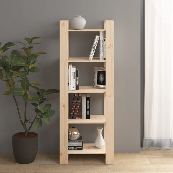 Vidaxl Book Cabinet/Room Divider 60X35x160 Cm Solid Wood Screens & Room Dividers