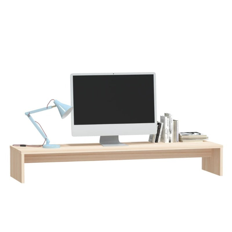 Monitor Stand 100X27x15 Cm Solid Wood Pine Tv Stands & Mounts