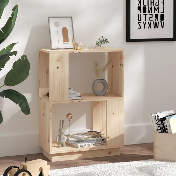 Book Cabinet/Room Divider 51X25x70 Cm Solid Wood Pine Bookshelves
