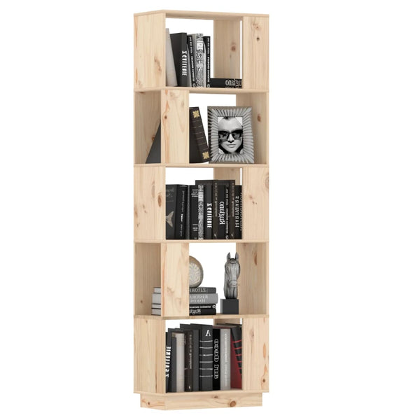 Book Cabinet/Room Divider 51X25x163.5 Cm Solid Wood Pine Bookshelves