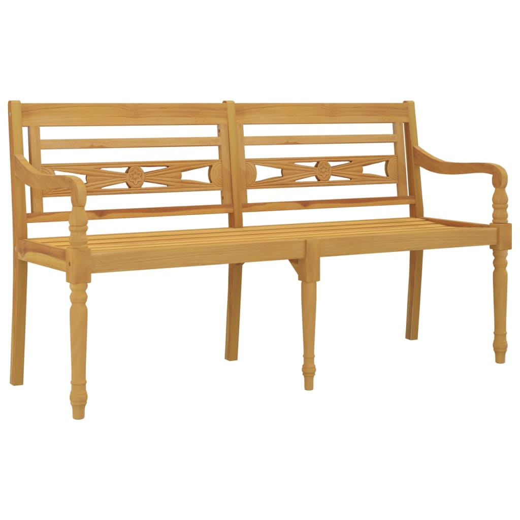 Batavia Bench 150 Cm Solid Wood Teak Patio Benches