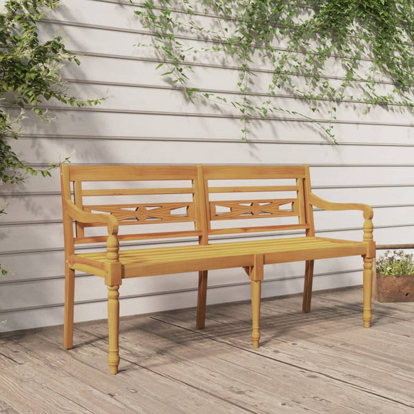 Batavia Bench 150 Cm Solid Wood Teak Patio Benches