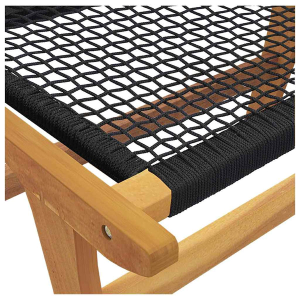 Solid Teak Garden Chair With Footrest Patio Chairs