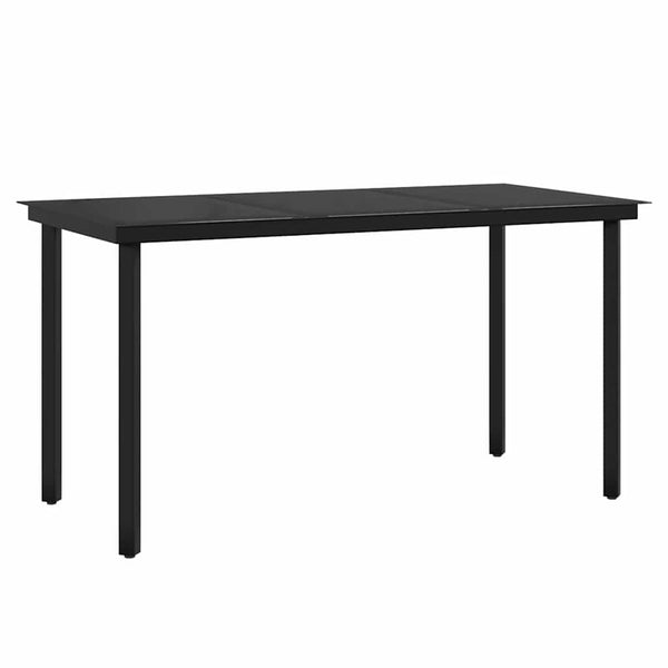 Vidaxl 5 Piece Garden Dining Set With Cushions Black Outdoor Dining Sets