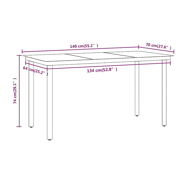 Vidaxl 5 Piece Garden Dining Set With Cushions Black Outdoor Dining Sets