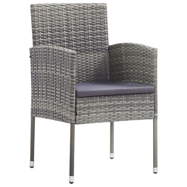 Vidaxl Garden Chairs With Dark Grey Cushions 4 Pcs Poly Rattan Other Patio & Garden Furniture