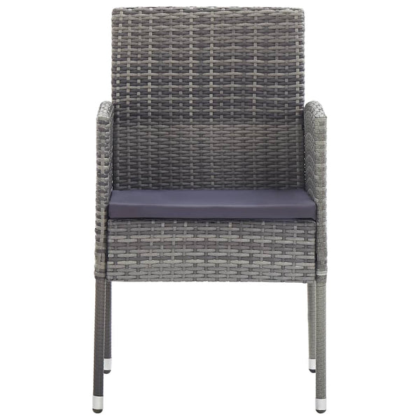 Vidaxl Garden Chairs With Dark Grey Cushions 4 Pcs Poly Rattan Other Patio & Garden Furniture