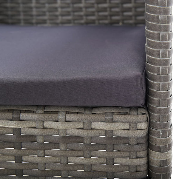 Vidaxl Garden Chairs With Dark Grey Cushions 4 Pcs Poly Rattan Other Patio & Garden Furniture
