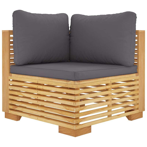 Vidaxl 3 Piece Garden Lounge Set With Cushions Solid Wood Teak Other Patio & Garden Furniture