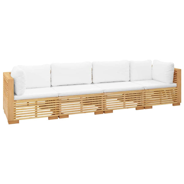Vidaxl 4 Piece Garden Lounge Set With Cushions Solid Wood Teak Other Patio & Garden Furniture