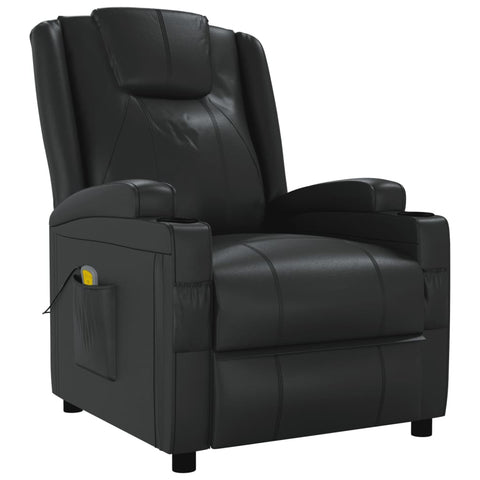 Vidaxl Massage Chair Black Faux Leather Electric Massage Chairs