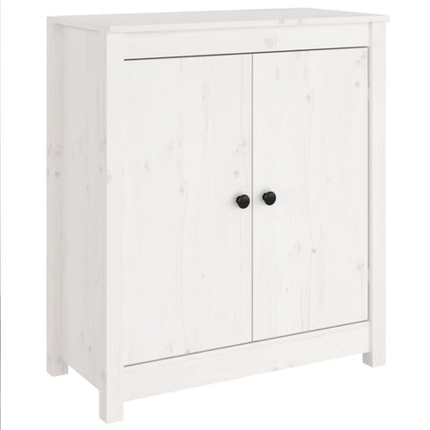 Sideboard White 70X35x80 Cm Solid Wood Pine Sideboards & Buffets