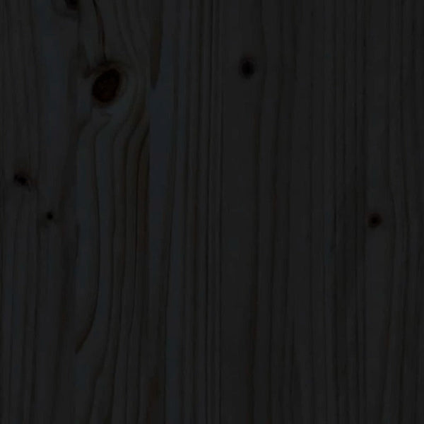 Vidaxl Sideboard Black 70X35x80 Cm Solid Wood Pine