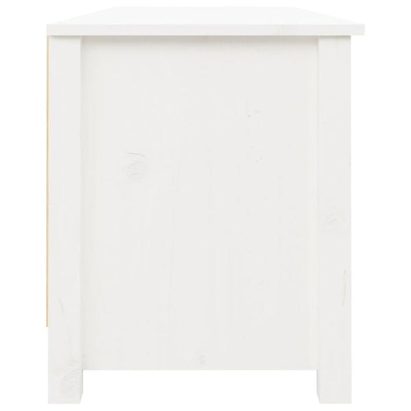 Shoe Bench White 110X38x45.5 Cm Solid Wood Pine Benches