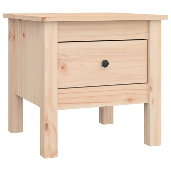 2 Pcs 40X40x39 Cm Solid Wood Pine Side Tables