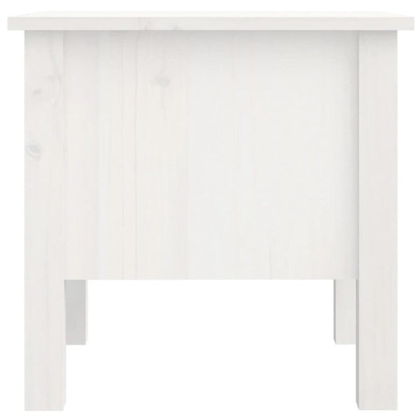 Side Tables 2 Pcs White 40X40x39 Cm Solid Wood Pine
