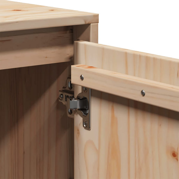 Tv Cabinet 74X35x44 Cm Solid Wood Pine Tv Stands & Mounts