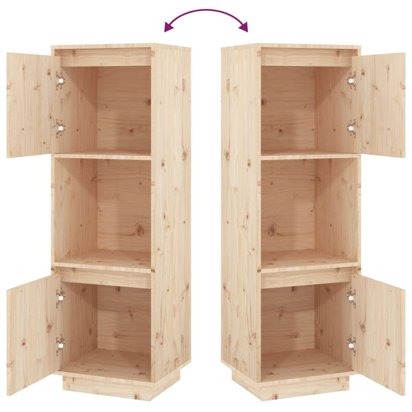 Vidaxl Highboard 38X35x117 Cm Solid Wood Pine Sideboards & Buffets