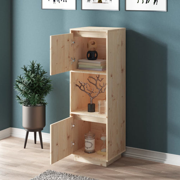 Vidaxl Highboard 38X35x117 Cm Solid Wood Pine Sideboards & Buffets