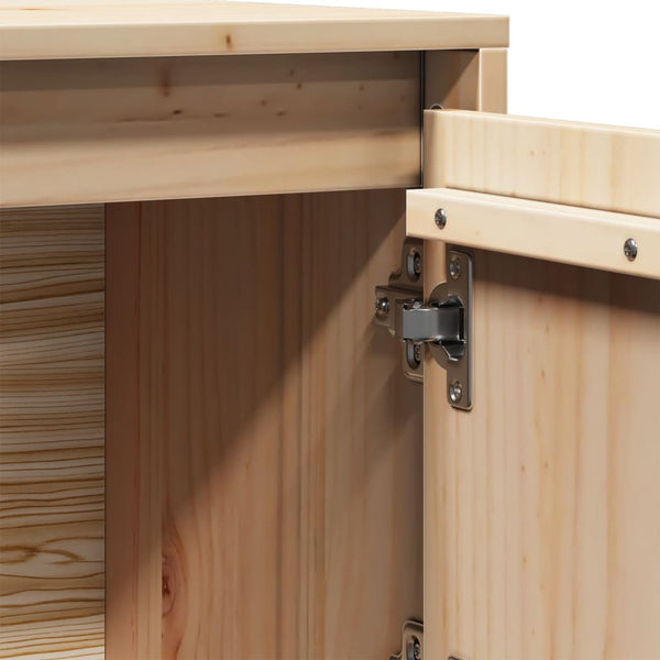 Highboard 74X35x117 Cm Solid Wood Pine Sideboards & Buffets