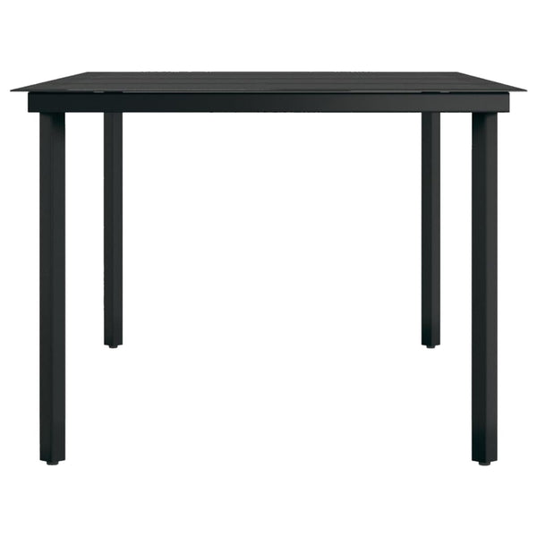 Garden Dining Table Black 200X100x74 Cm Steel And Glass Dining Tables