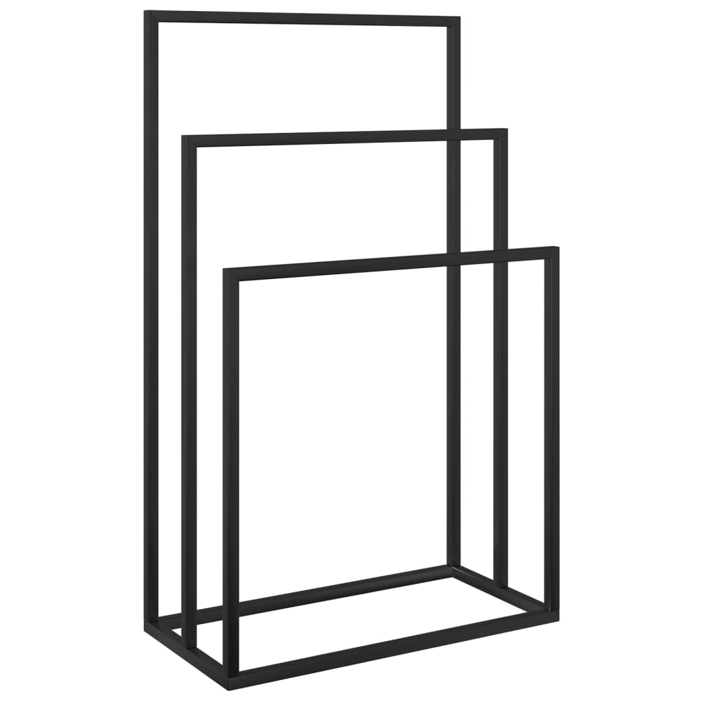 Freestanding Towel Rack Black 48X24x79 Cm Iron Towel Racks
