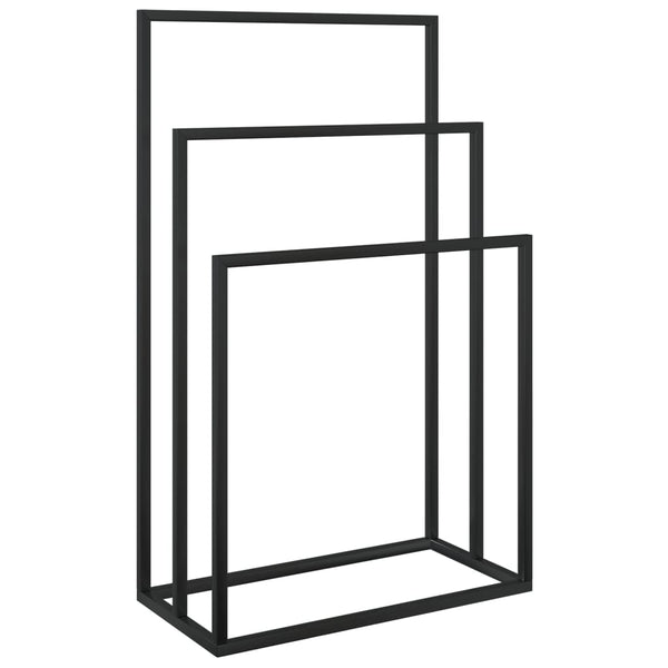 Freestanding Towel Rack Black 48X24x79 Cm Iron Towel Racks