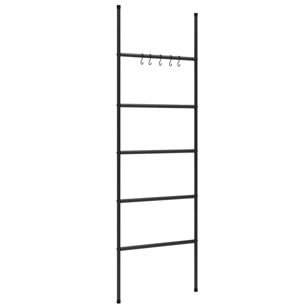Vidaxl Towel Rack Ladder With 5 Tiers Black 58X175 Cm Iron Towel Racks