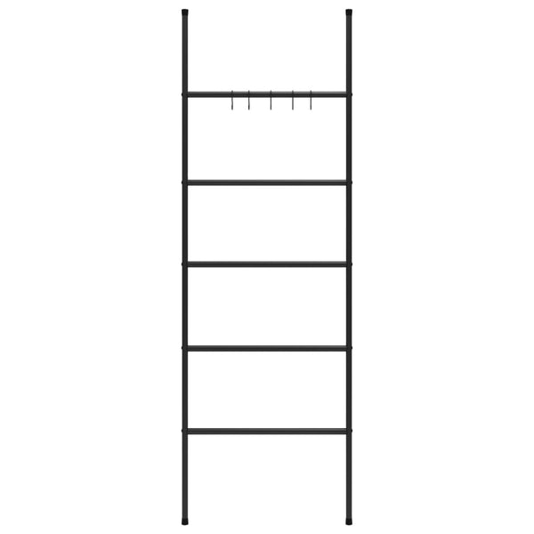Vidaxl Towel Rack Ladder With 5 Tiers Black 58X175 Cm Iron Towel Racks