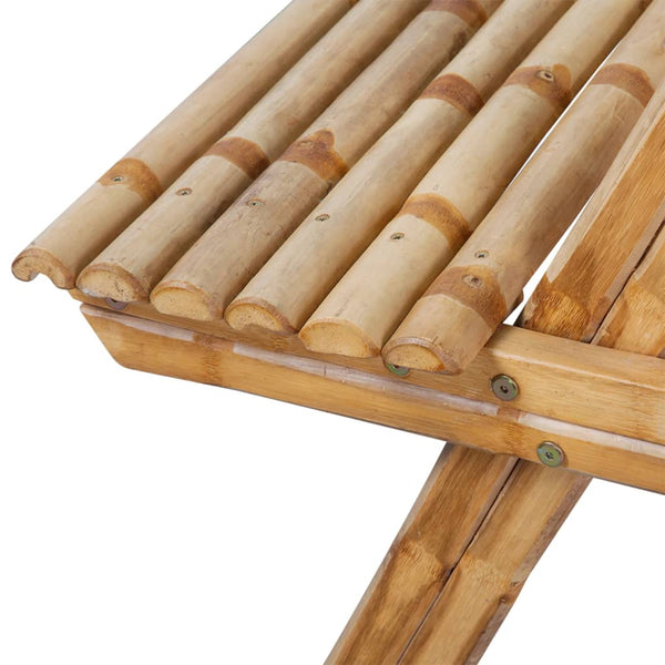 Picnic Table 115X115x81 Cm Bamboo Camping Tables