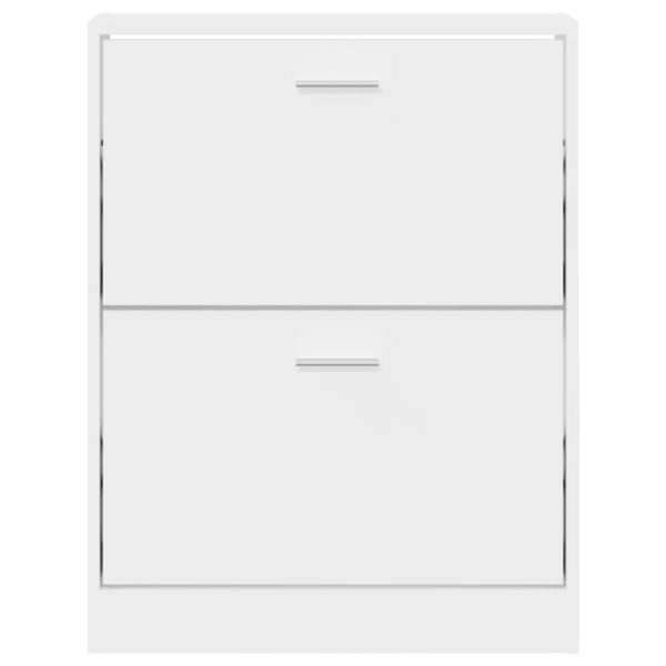 Shoe Cabinet White 59X17x81 Cm Engineered Wood Shoe Cabinets