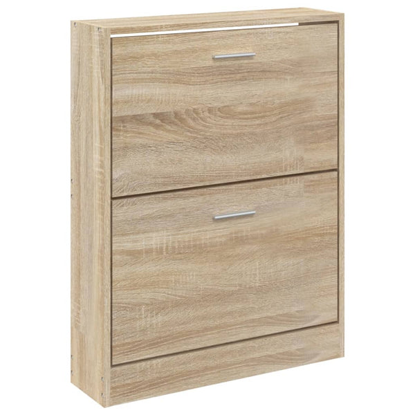 Shoe Cabinet Oak 59X17x81 Cm Engineered Wood Shoe Cabinets