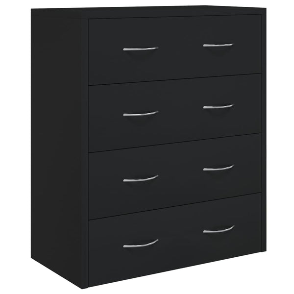 Sideboard With 4 Drawers 60X30.5X71 Cm Black Sideboards & Buffets