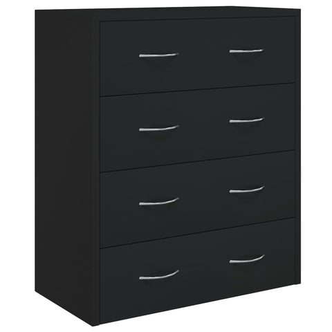 Sideboard With 4 Drawers 60X30.5X71 Cm Black Sideboards & Buffets