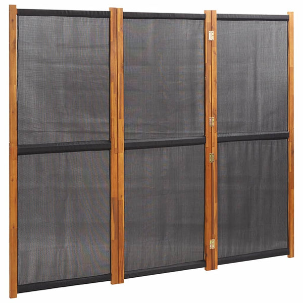 3 Panel Room Divider Black 210X180 Cm Screens & Room Dividers