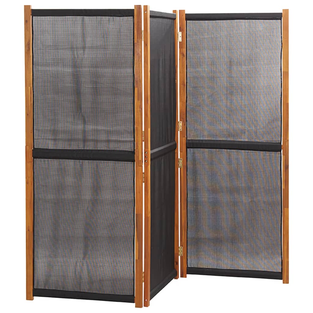 3 Panel Room Divider Black 210X180 Cm Screens & Room Dividers