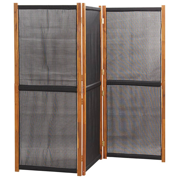 3 Panel Room Divider Black 210X180 Cm Screens & Room Dividers