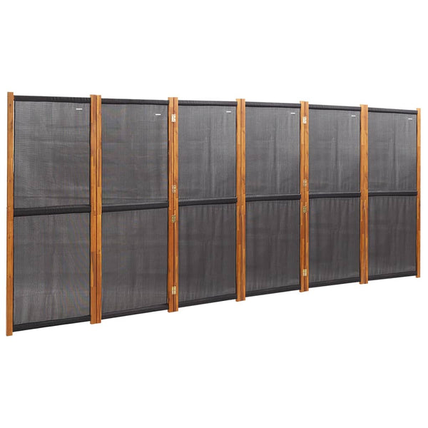 Screens & Room Dividers 6 Panel Room Divider Black 420X180 Cm