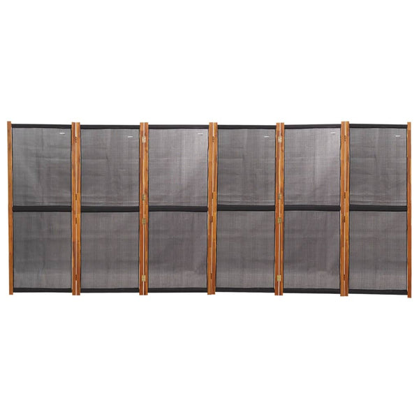 Screens & Room Dividers 6 Panel Room Divider Black 420X180 Cm