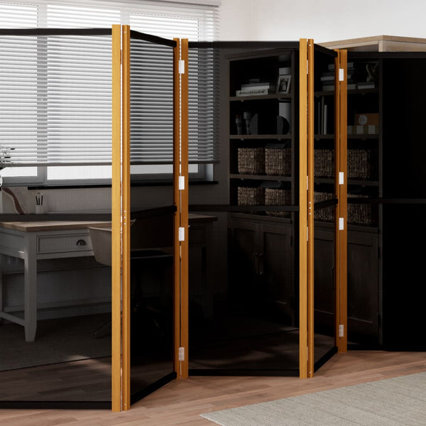 Screens & Room Dividers 6 Panel Room Divider Black 420X180 Cm
