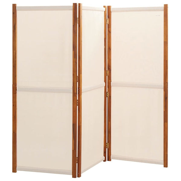 Screens & Room Dividers 3 Panel Room Divider Cream White 210X180 Cm