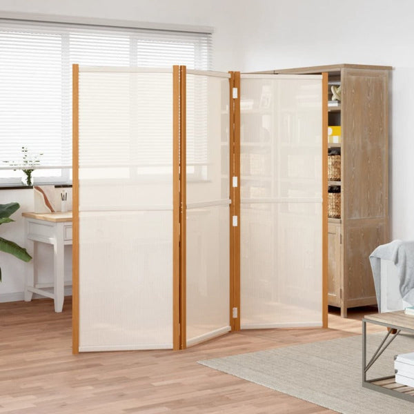 Screens & Room Dividers 3 Panel Room Divider Cream White 210X180 Cm