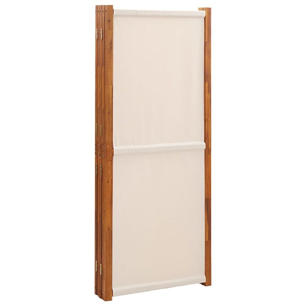 Screens & Room Dividers 5 Panel Room Divider Cream White 350X180 Cm
