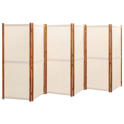 Vidaxl 6-Panel Room Divider Cream White 420X180 Cm